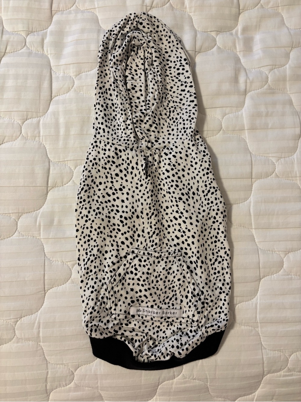 White & Black Spotted Dog Hoodie